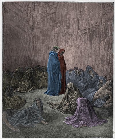 Purgatorio, Canto 13: The souls of the envious (illustration from The Divine Comedy) by Gustave after Dore